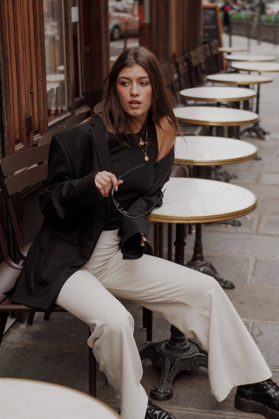 Velour Pant Elsa Organic Cotton - Off - White - Narah Soleigh