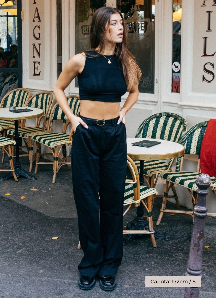 Alizee Wide Leg Pant - Black - Narah Soleigh | Luxe Line