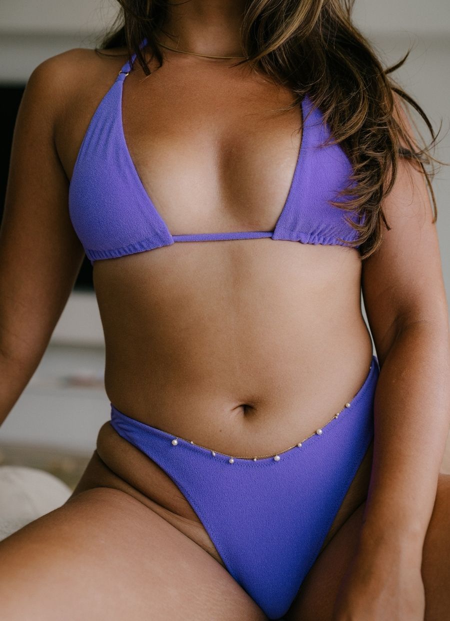 Mara Bikini Bottom - Lavender Terry - Narah Soleigh