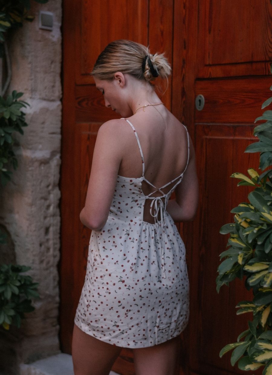 Zoe Mini Dress - Floral Garden Print - Narah Soleigh